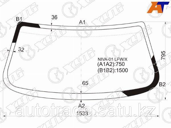 Стекло лобовое Chevrolet Niva 98- - фото 1 - id-p115834044