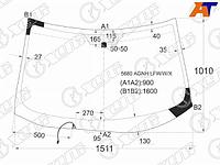 Стекло лобовое (Обогрев щеток) Mitsubishi Outlander 05-12 / Citroen C-Crosser 07-12 / Peugeot 4007 0