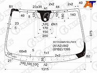 Стекло лобовое (Датчик дождя) Nissan March 02-10 / Micra 03-10