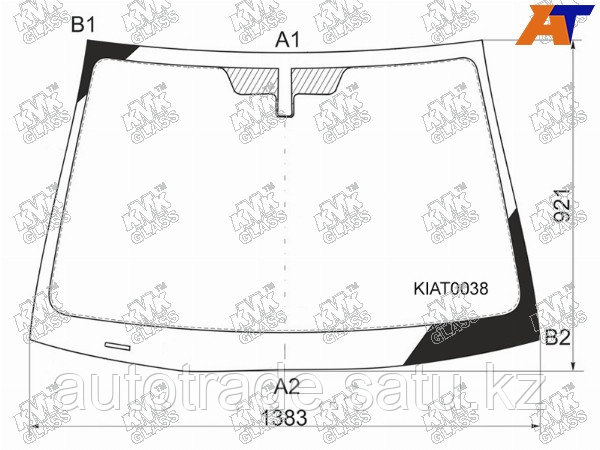 Стекло лобовое Kia Rio 09-11 - фото 1 - id-p115791329