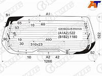 Стекло заднее (Цвет зеленый/ Обогрев) Opel Zafira 99-05 / Subaru Traviq 01-04