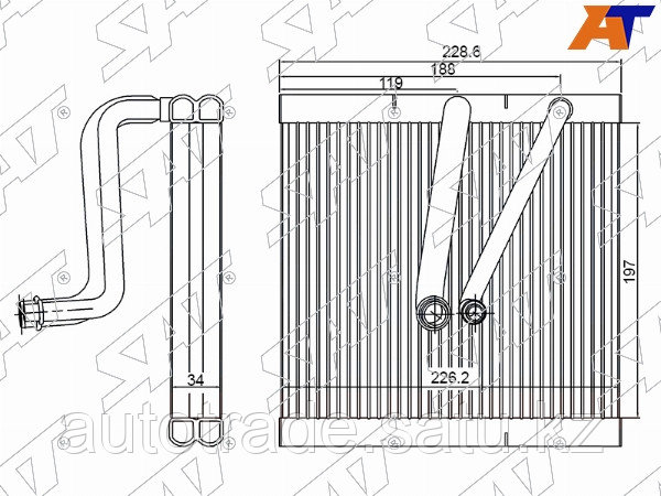 Испаритель кондиционера AUDI A1 10-15/SKODA RAPID 12-19/VW POLO 10-20 - фото 1 - id-p115803922