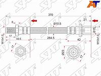 Шланг тормозной задний (Таиланд) TOYOTA HILUX/4RUNNER/LAND CRUISER PRADO 89-02 промежуточный