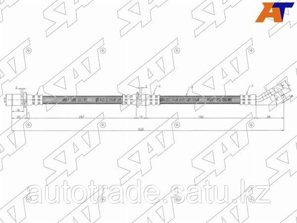 Шланг тормозной передний (Таиланд) SUBARU IMPREZA/FORESTER WRX/STI 96- RH - фото 1 - id-p115799461