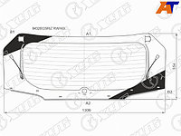 Стекло заднее (Цвет зеленый/ Обогрев/ Молдинг) Toyota RAV4 (XA50) 18-