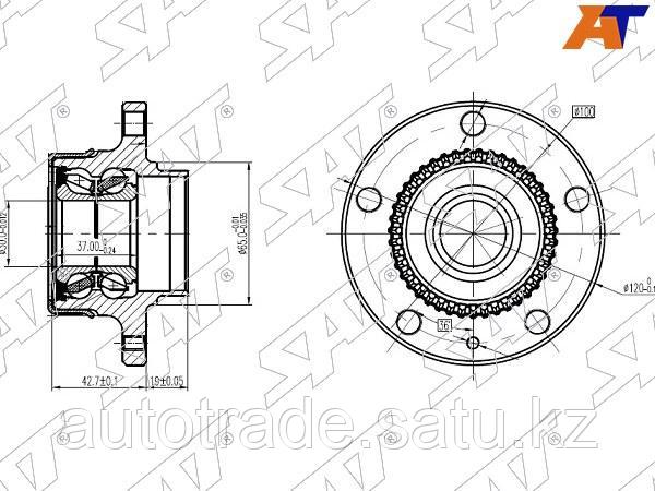 Ступичный узел задн. AUDI A3/SKODA OCTAVIA/VW GOLF/JETTA/POLO -08,2011 - фото 1 - id-p115797280