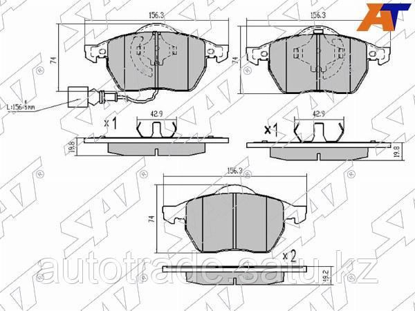 Колодки тормозные перед AUDI A3 96-03/ TT 98-06/ SKODA OCTAVIA 97-10/ VW NEW BEETLE 02-10 - фото 1 - id-p115797287