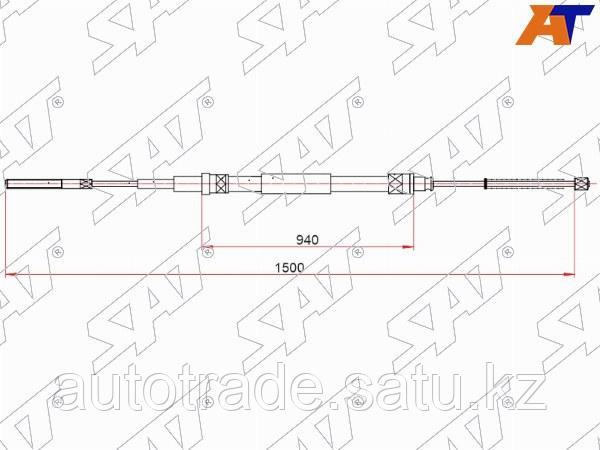 Трос ручного тормоза VOLKSWAGEN GOLF III/VENTO (1H2) 92-98 - фото 1 - id-p115808258