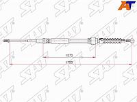 Трос ручного тормоза SKODA OCTAVIA I (A4) 96-10/AUDI A3 I (8L) 96-03