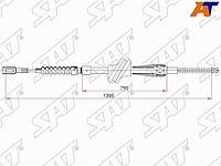 Трос ручного тормоза AUDI 100 RH/LH 83-87