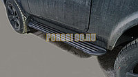 Пороги алюминиевые "Slim Line Black" 1270 мм ТСС для Lada Niva Legend 2023-