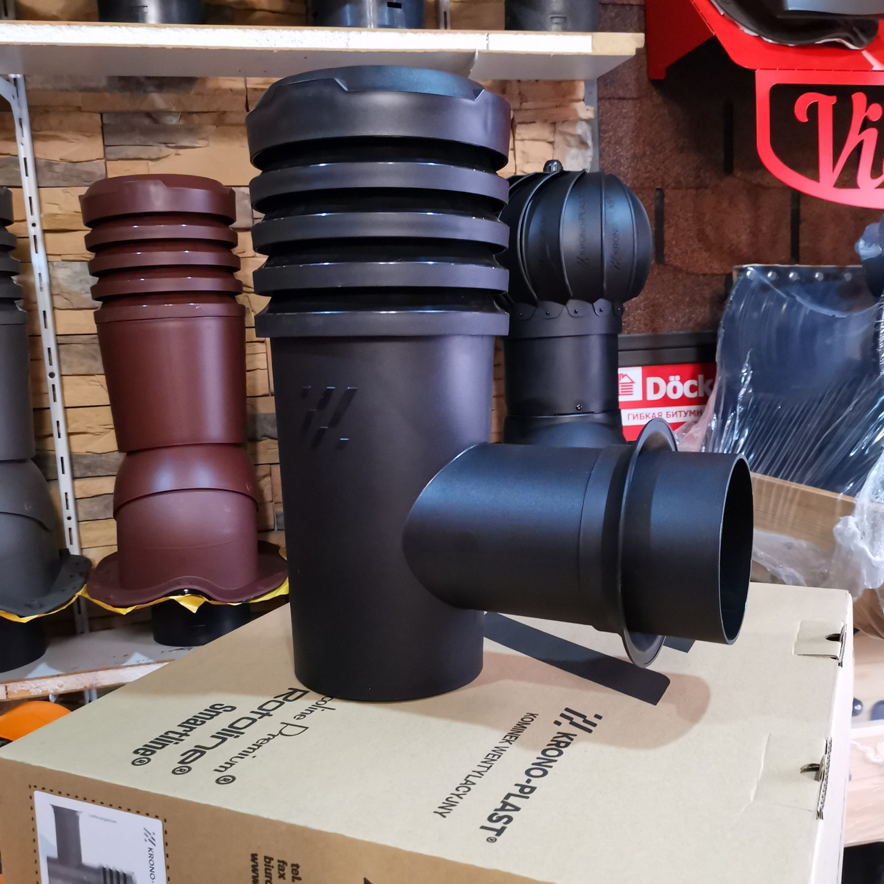 Боковой выход вентиляции SideVent D110 RAL9005, фото 1