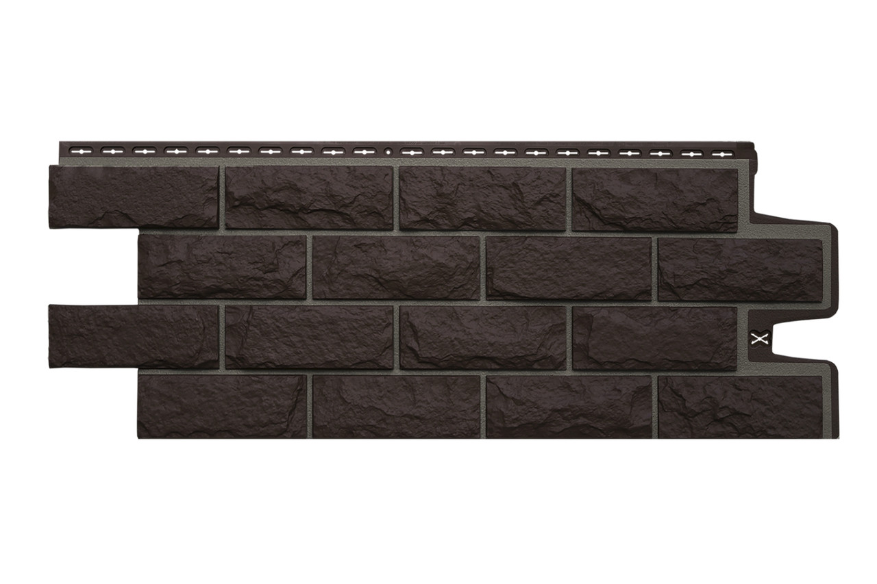 Фасадные панели Grand Line Колотый камень Design Шоколадный со швом RAL 7006 - фото 1 - id-p115957815