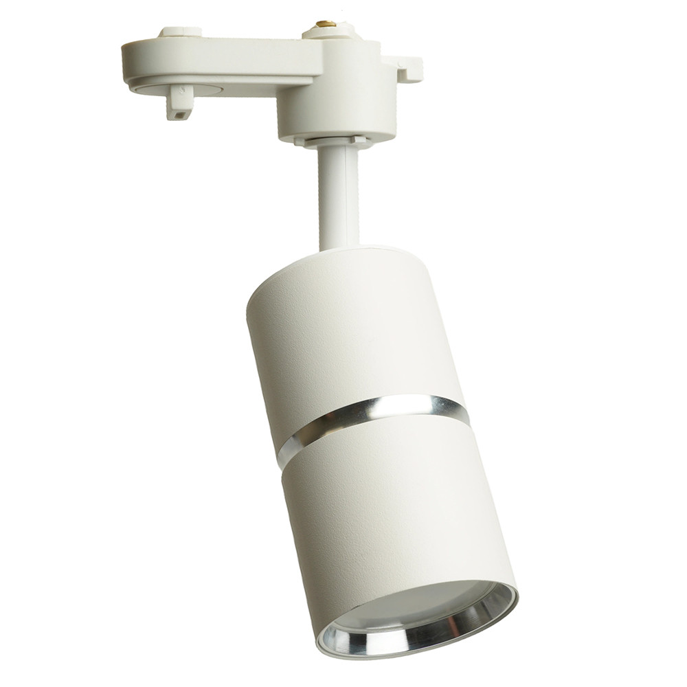 Светильник Feron AL178 трековый однофазный на шинопровод под лампу GU10, белый серебро, фото 1