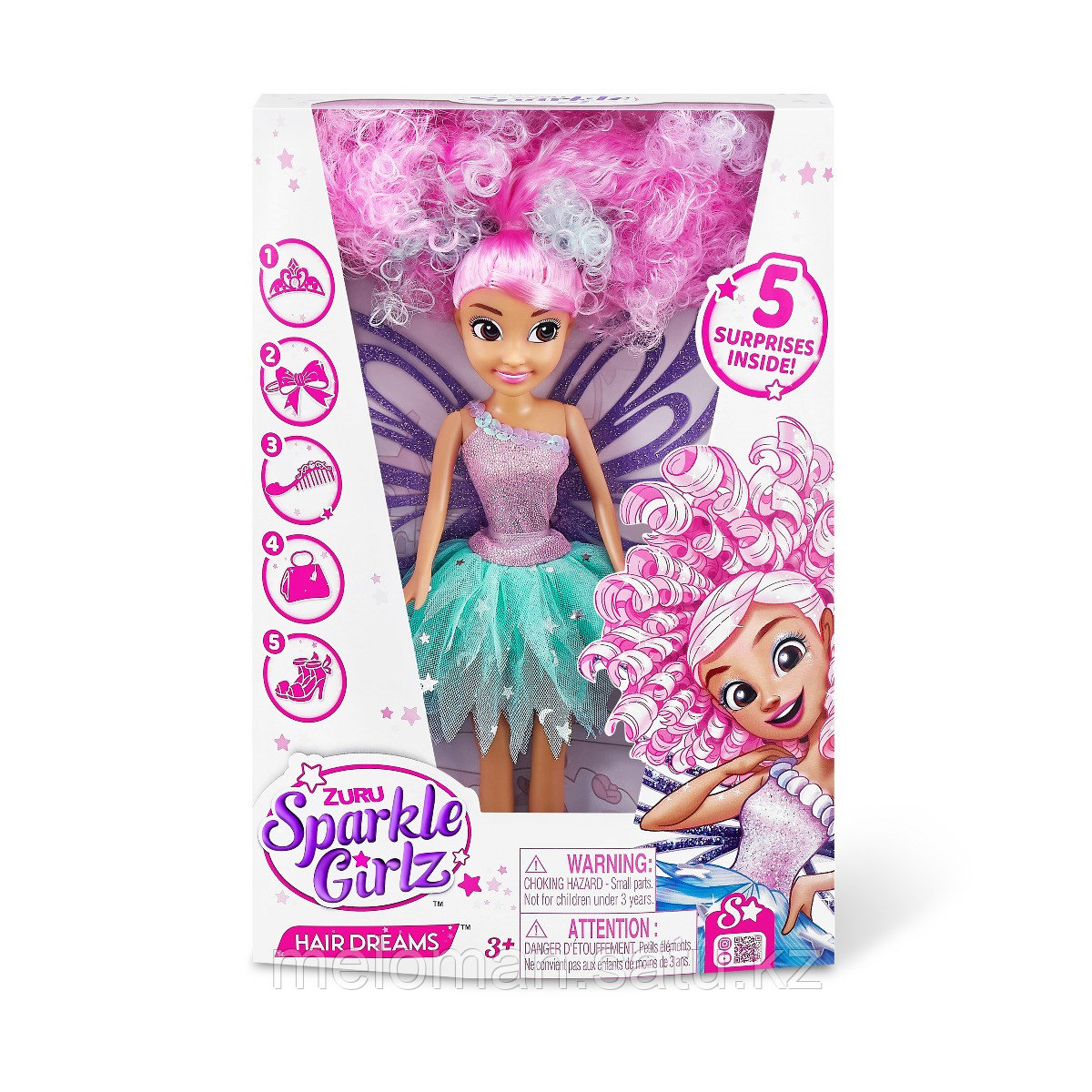 Sparkle Girlz: Кукла "Hair Dreams" (розовый волос), 26 см - фото 8 - id-p115957904