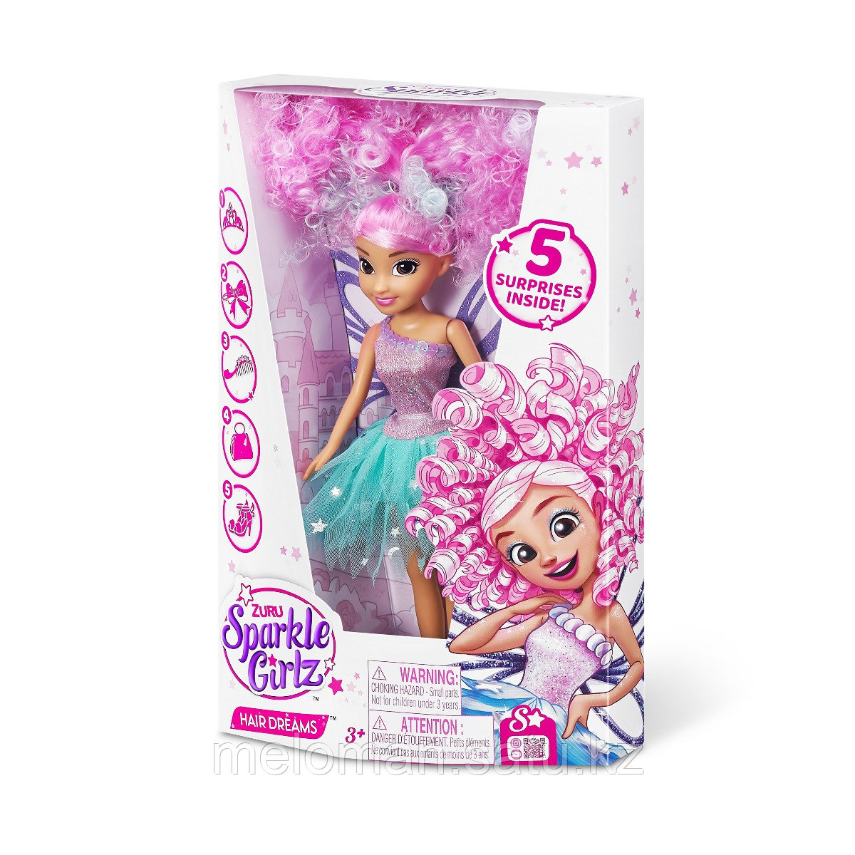 Sparkle Girlz: Кукла "Hair Dreams" (розовый волос), 26 см - фото 9 - id-p115957904