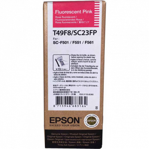 Epson T49F8 емкость с флуоресцентными розовыми чернилами 140 мл струйный картридж (C13T49F800) - фото 2 - id-p115958319