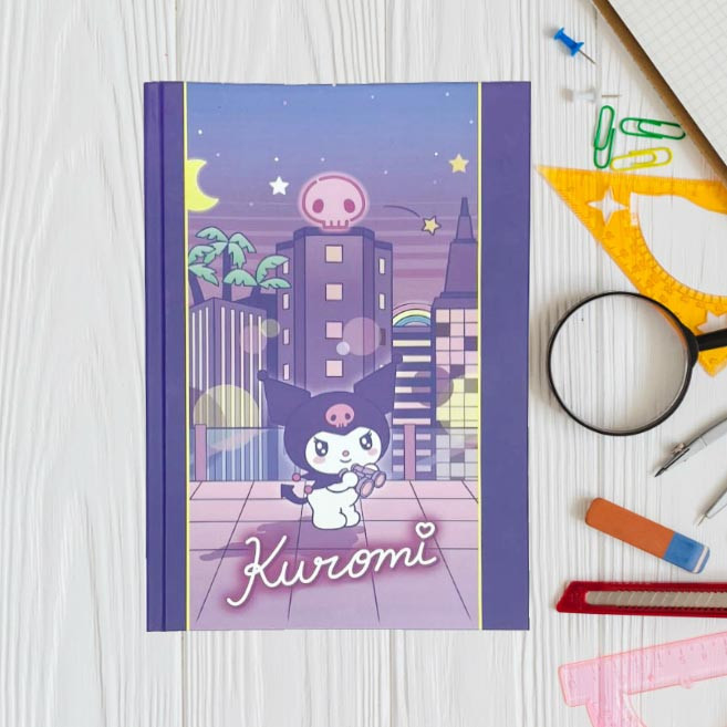 Детский блокнот Kuromi А5 фиолетовый арт4660 (ночь) - фото 1 - id-p115958610