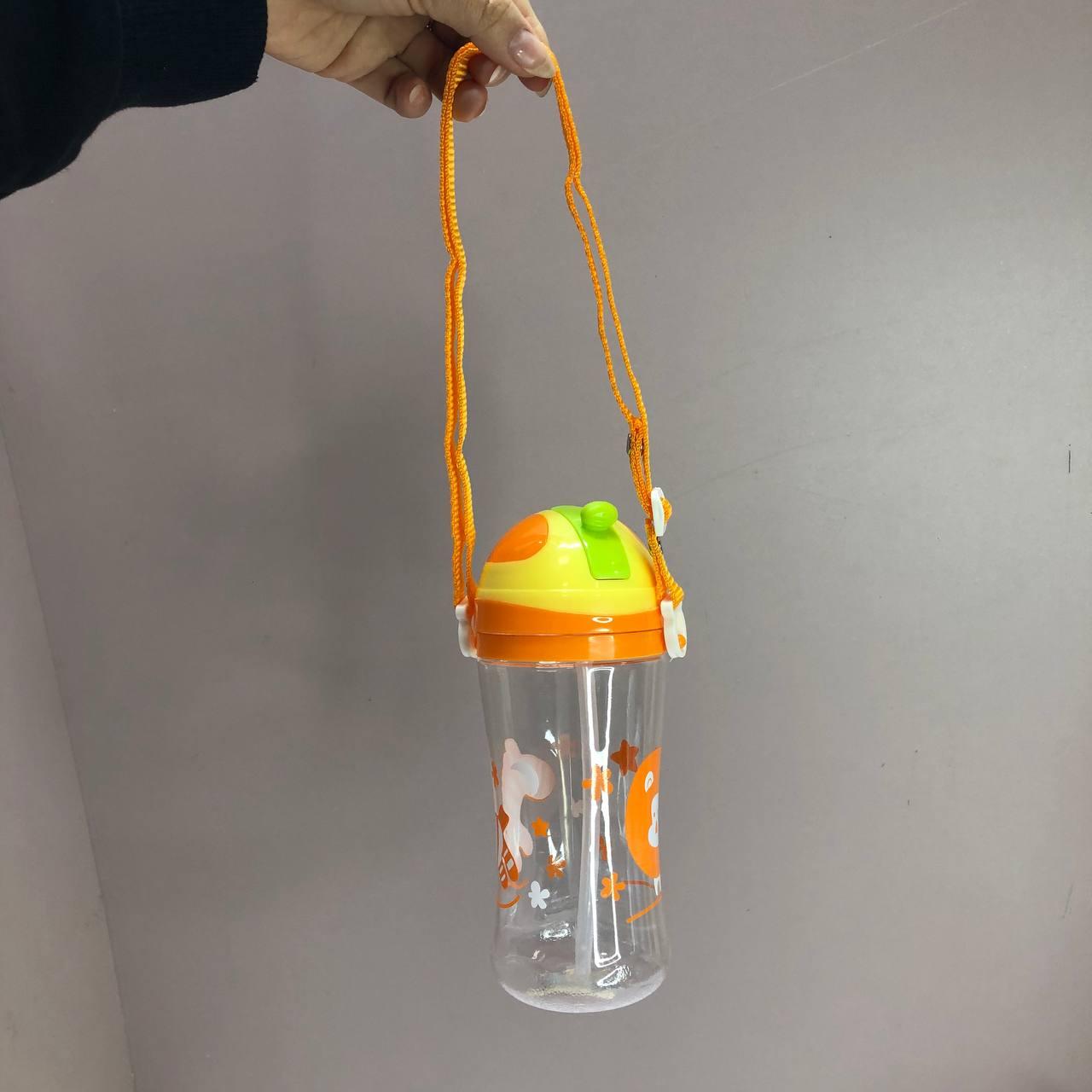Детская бутылочка с трубочкой 500 мл оранжевая - фото 8 - id-p61477699
