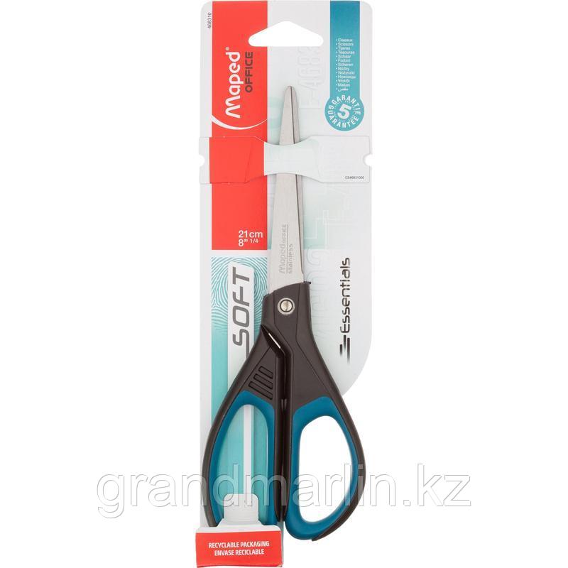 Ножницы Maped Essentials Soft 21см, эргономичные ручки, мягкие вставки, эко пластик - фото 1 - id-p107441353
