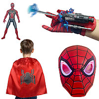 Детский игровой набор человек паук 5 предметов красный