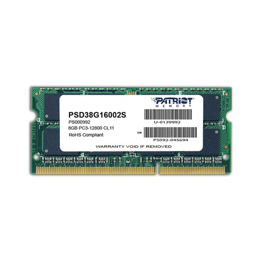 Модуль памяти Patriot SL DDR3 8GB для ноутбука