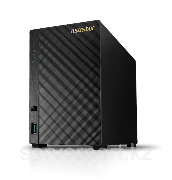 Сетевой накопитель ASUSTOR AS1002T, 2LFF, RAID 0,1,JBOD, 512MB, 1xGbE,2x USB 3.0, 65W