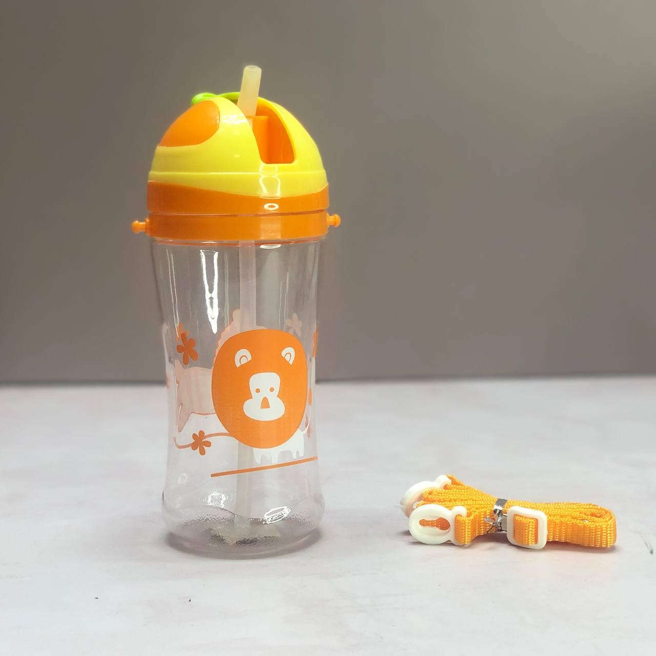 Детская бутылочка с трубочкой 500 мл оранжевая - фото 2 - id-p61477699