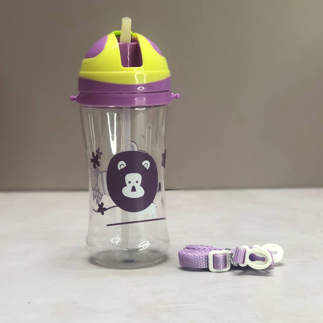 Детская бутылочка с трубочкой 500 мл фиолетовая - фото 2 - id-p19982990