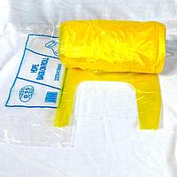 Пакет майка в рулоне желтый 130 шт 22х41 см на втулке