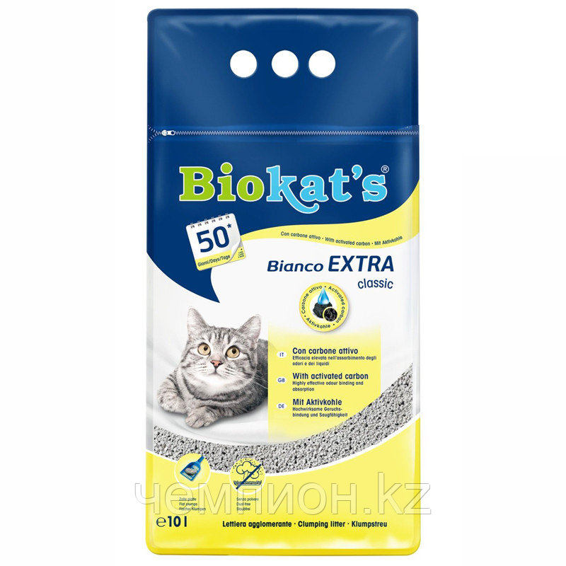 Biokat s Bianco Extra, Биокатс Бьянко комкующийся наполнитель, 10 л - фото 1 - id-p115963464
