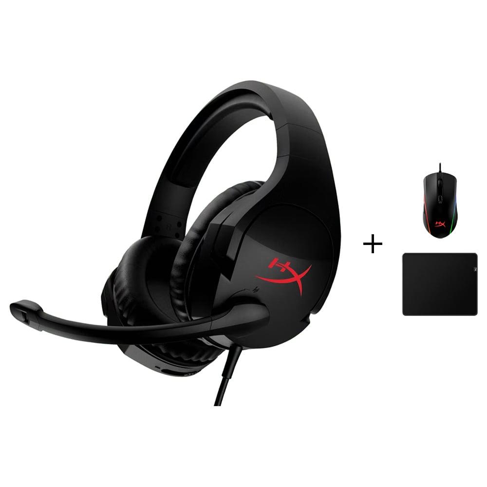 HyperX Cloud Stinger 4P5L7AX Wired Over Ear Gaming Headphones Black/Red + Pulsefire Surge 4P5Q1AA Gaming Mouse, фото 1