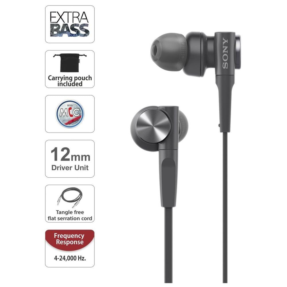 Sony EXTRA BASS MDRXB55AP In-Ear Headphones Black - фото 2 - id-p115965136