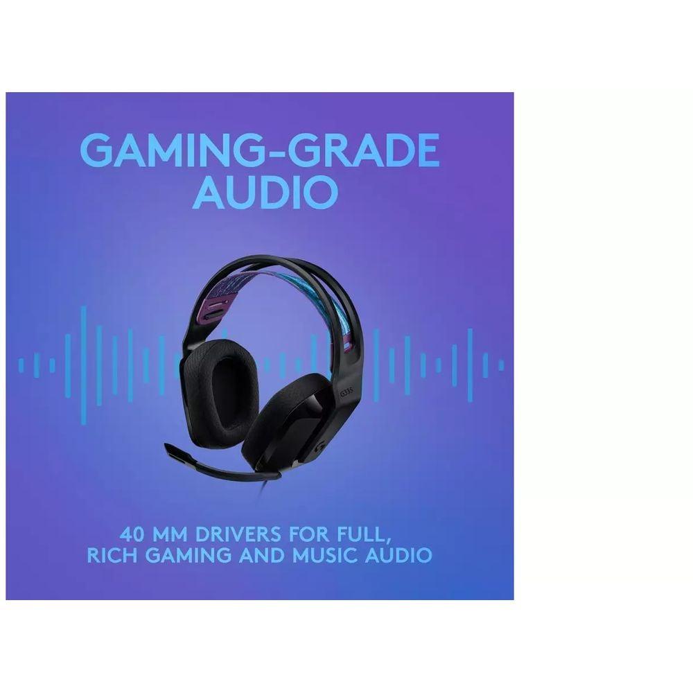 Logitech 981-000978 G335 Wired On Ear Gaming Headset Black - фото 8 - id-p115964142