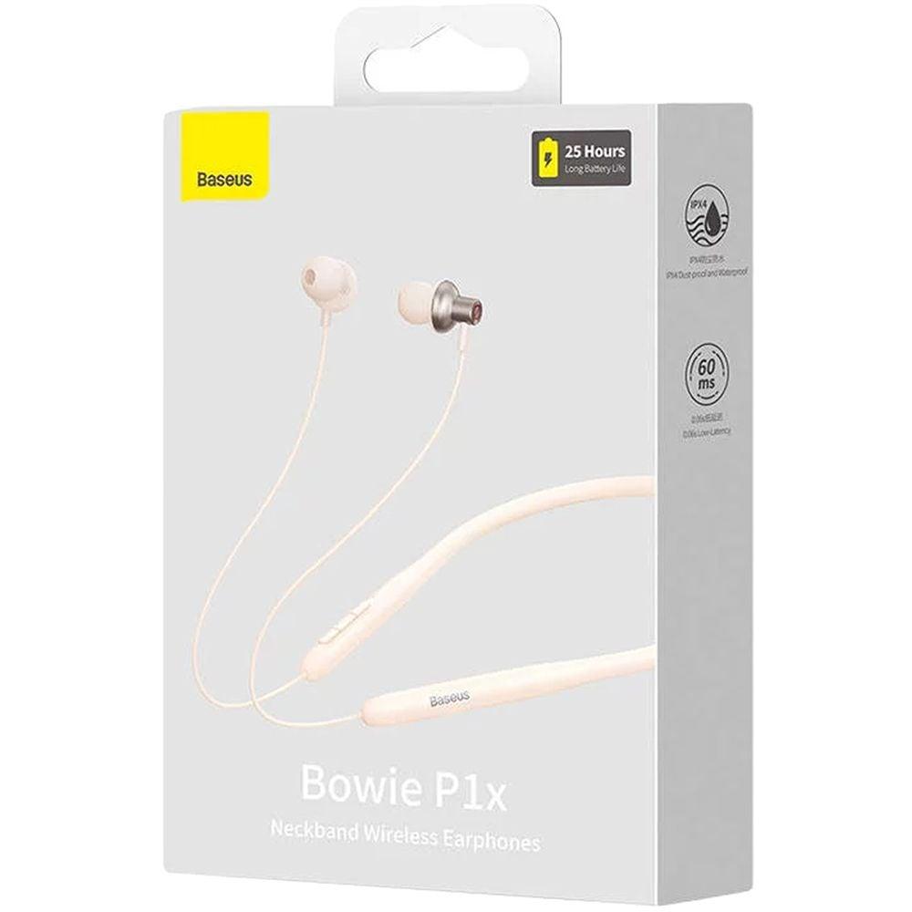 Baseus NGPB010002 Bowie P1x Wireless In Ear Neckband Creamy White - фото 9 - id-p115965157