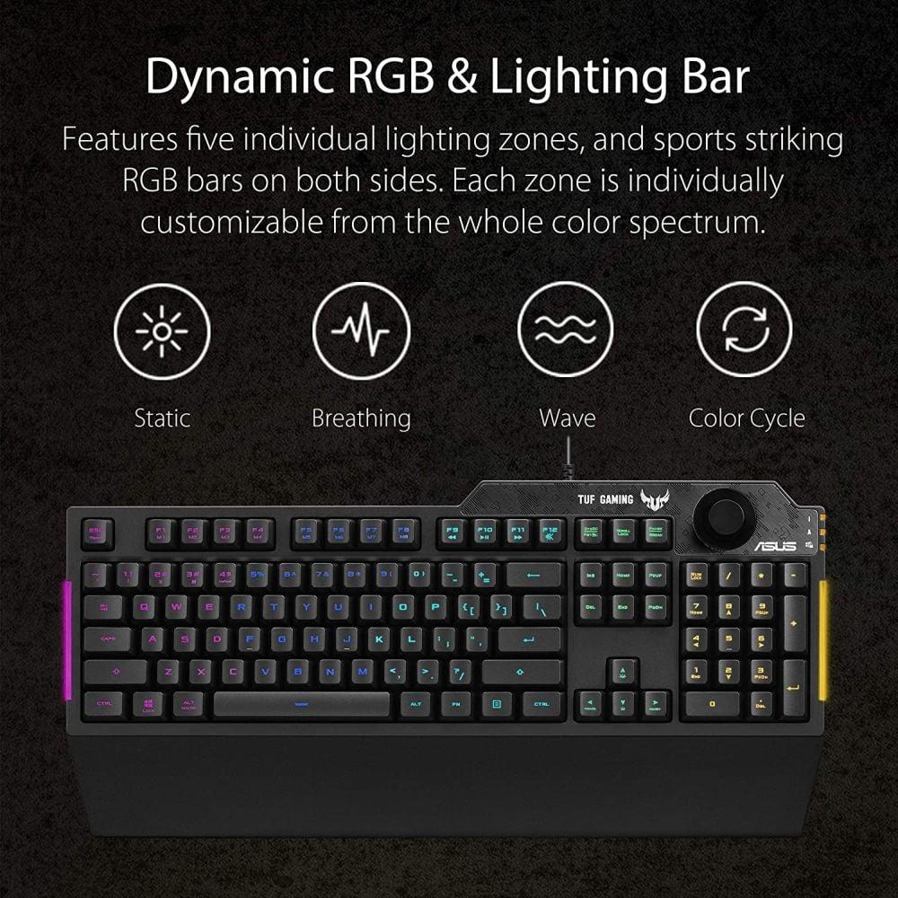Asus TUF K1 Gaming Keyboard Black - фото 3 - id-p115964172