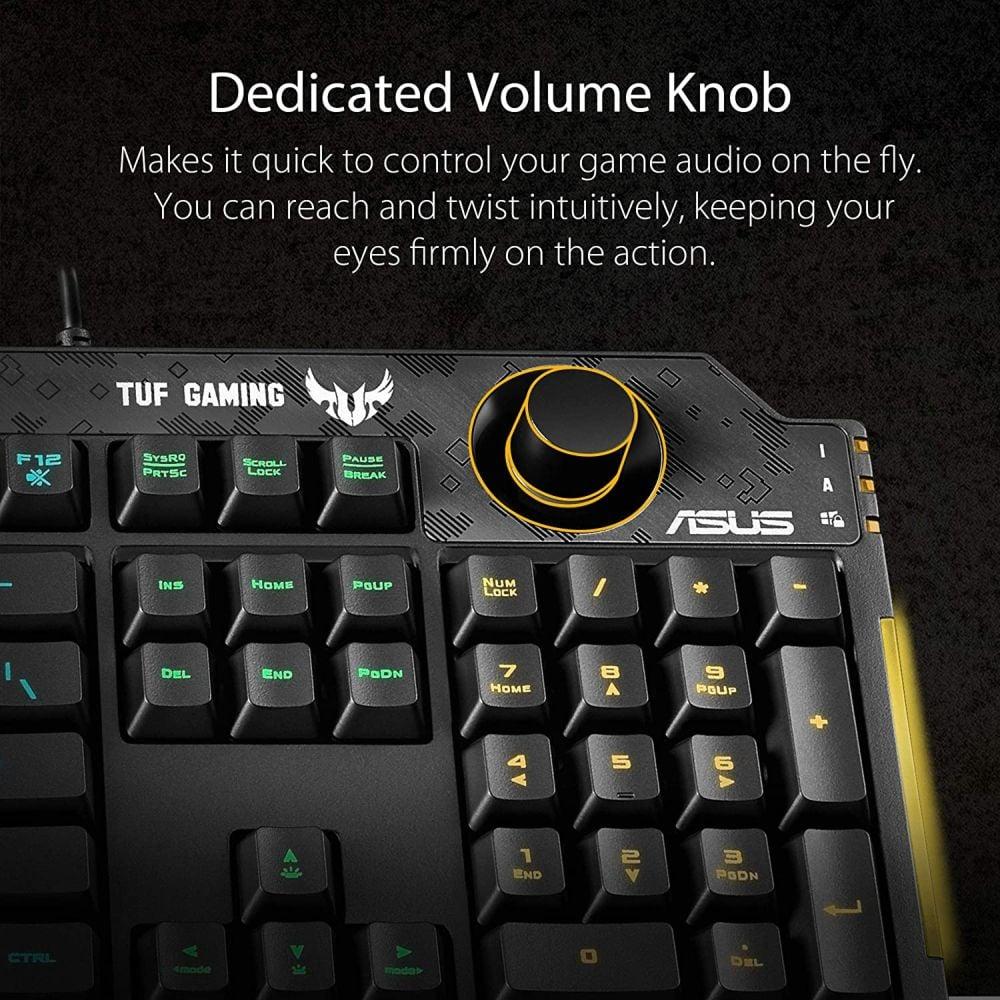 Asus TUF K1 Gaming Keyboard Black - фото 4 - id-p115964172