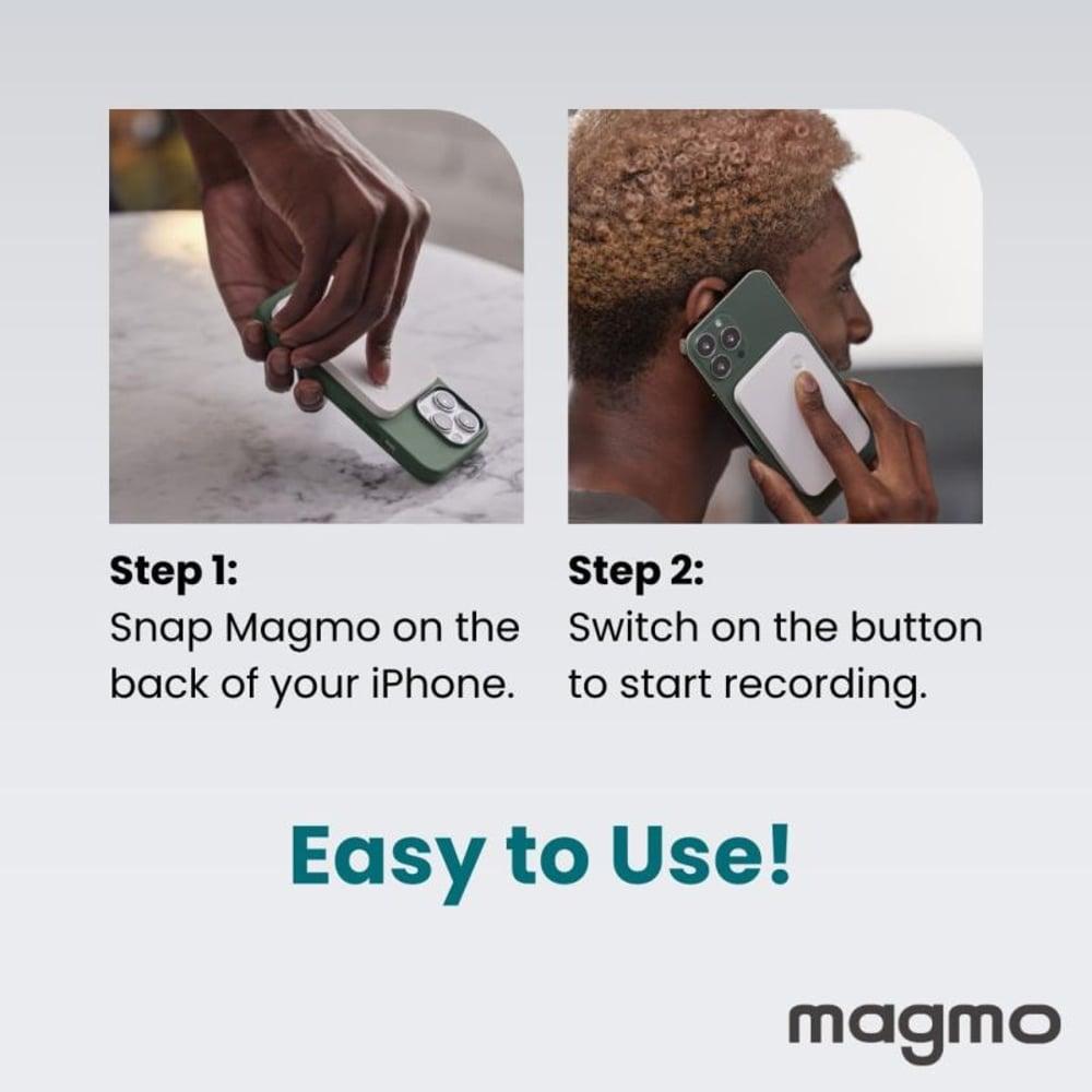 Magmo BUZZV7 Magnetic Snap-on Call Recorder White - фото 5 - id-p115965207