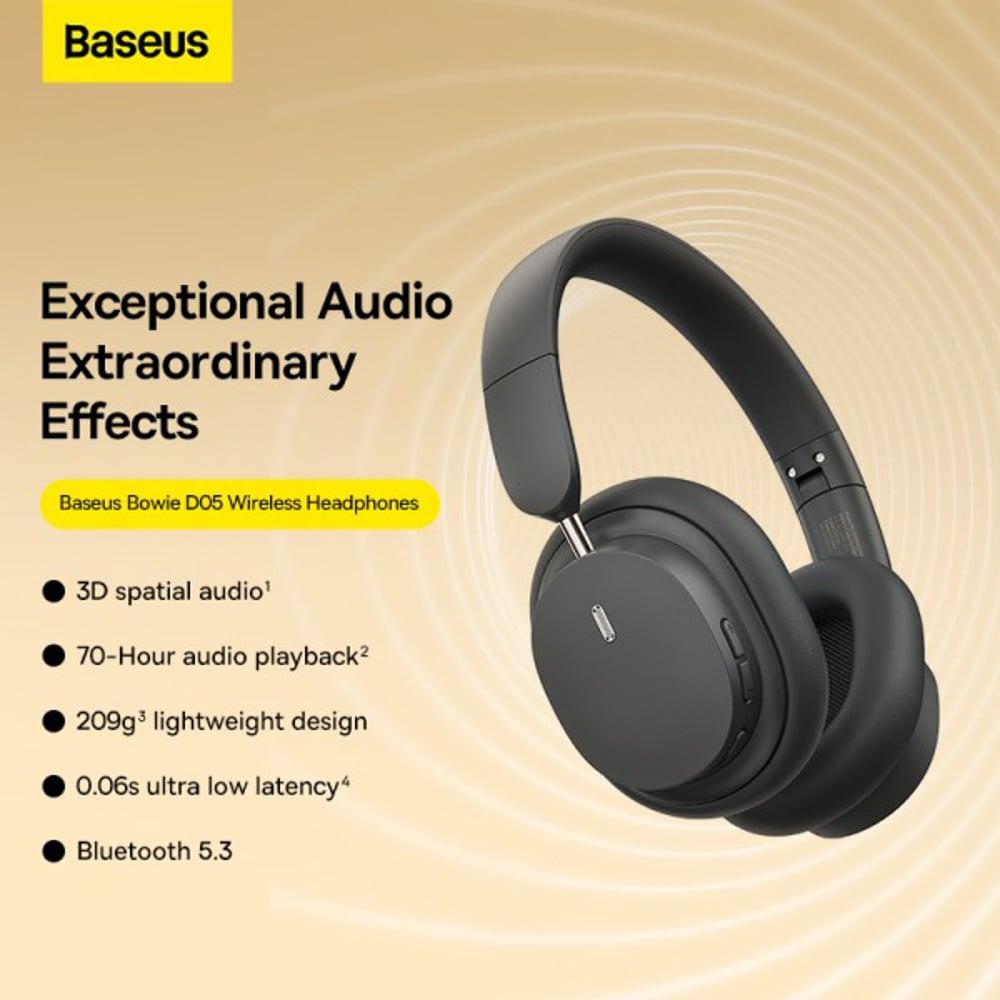 Baseus Bowie D05 NGTD020213 Wireless Over Ear Headphones Grey - фото 6 - id-p115965253
