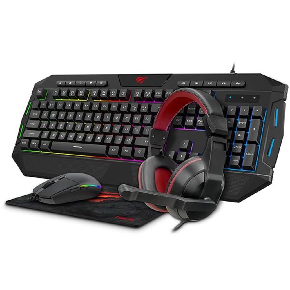 Havit HV-KB501 Gaming 4 In 1 Combo Black (Keboard + Mouse + Headset + Mouse Pad)