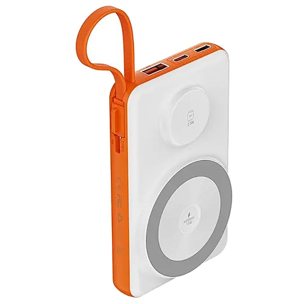 Wiwu Wireless Power Bank 10000mAh White/Orange WI-P007WO - фото 1 - id-p115964359