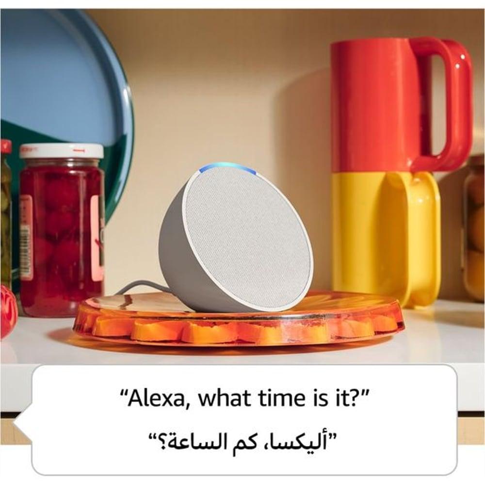 Amazon Echo Pop Smart Bluetooth Speaker with Alexa Glacier White - фото 5 - id-p115965449
