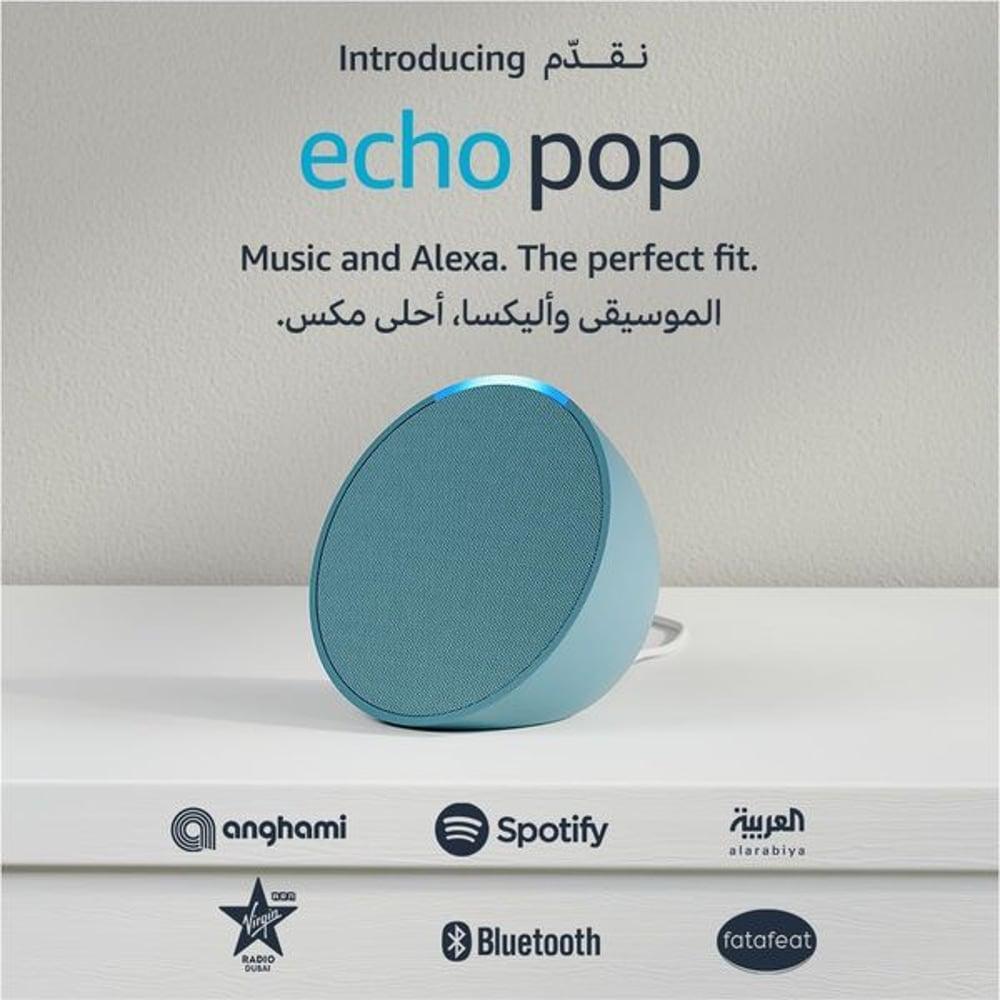 Amazon Echo Pop Smart Bluetooth Speaker with Alexa Midnight Teal - фото 2 - id-p115965450
