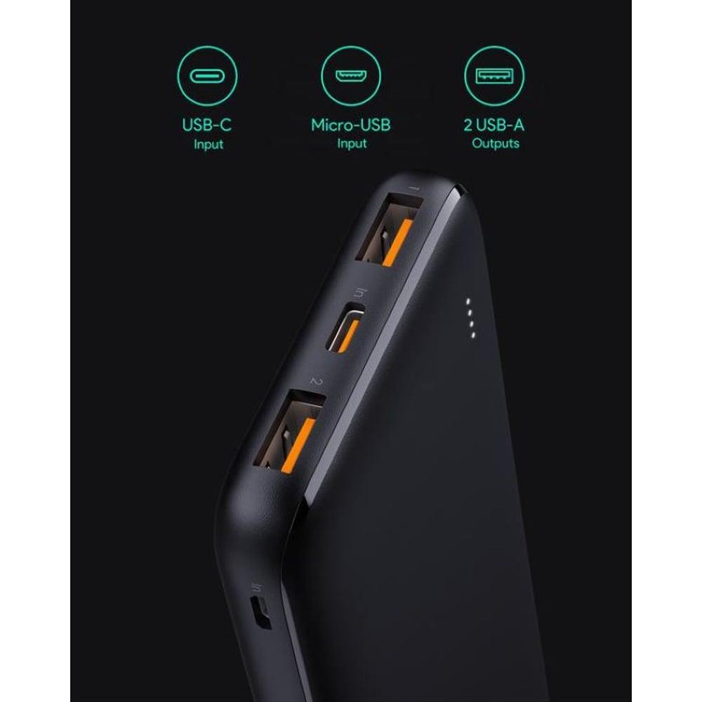 Aukey Power Bank 10000mAh Black PB-N73BK - фото 3 - id-p115964545