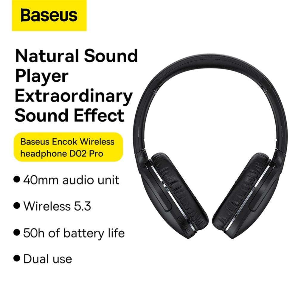 Baseus Encok Wireless headphone D02 Pro Black - фото 1 - id-p115965561
