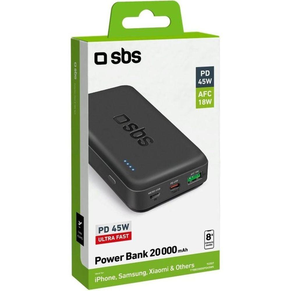 SBS Power Bank 20000mAh Black TTBB20000PD45WK - фото 3 - id-p115964597