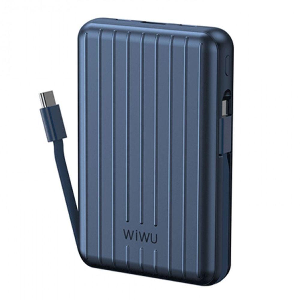 Wiwu Magnetic Wireless Charging Power Bank 20000mAh Blue PP04BL - фото 1 - id-p115964601