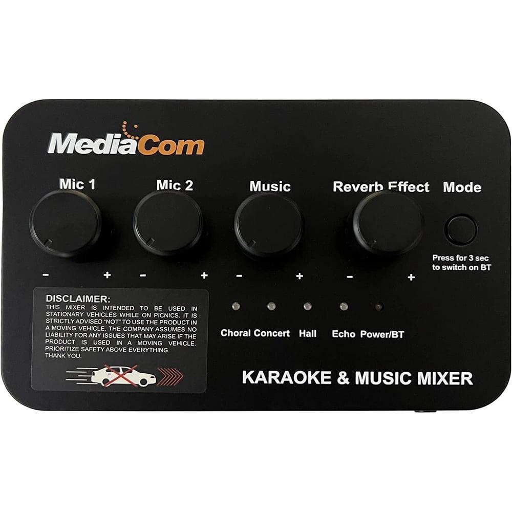 Mediacom MCI-Mix 88 Karaoke Anywhere Mixer With Bluetooth 5.0 Connection, 1 Corded Mic And Multiple Reverb - фото 2 - id-p115965596