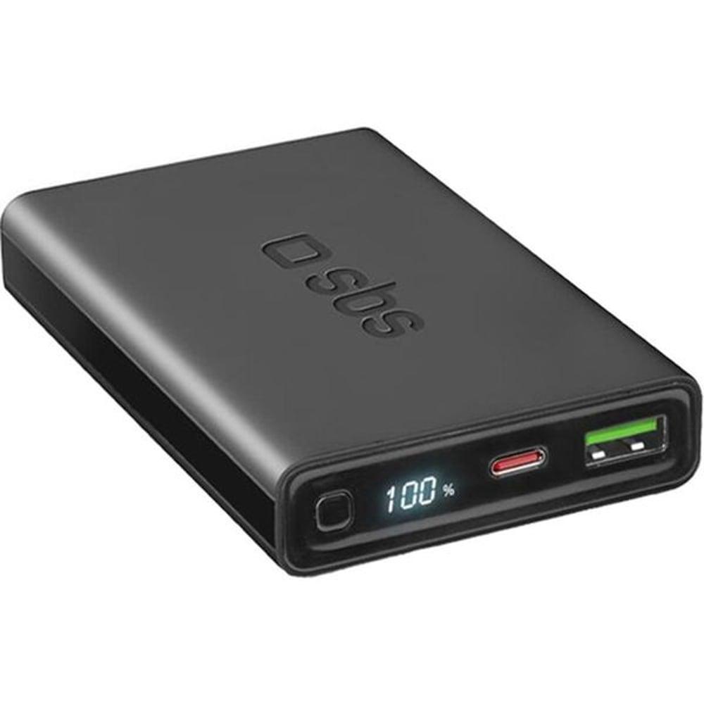 SBS Power Bank 10000mAh Black TEBB10000LCDEVOPD20K - фото 1 - id-p115964626