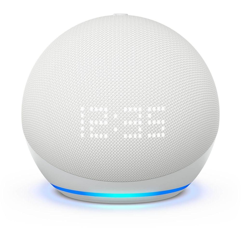 Amazon Echo Dot 5th Generation Smart Speaker With Clock and Alexa Glacier White - фото 1 - id-p115965640